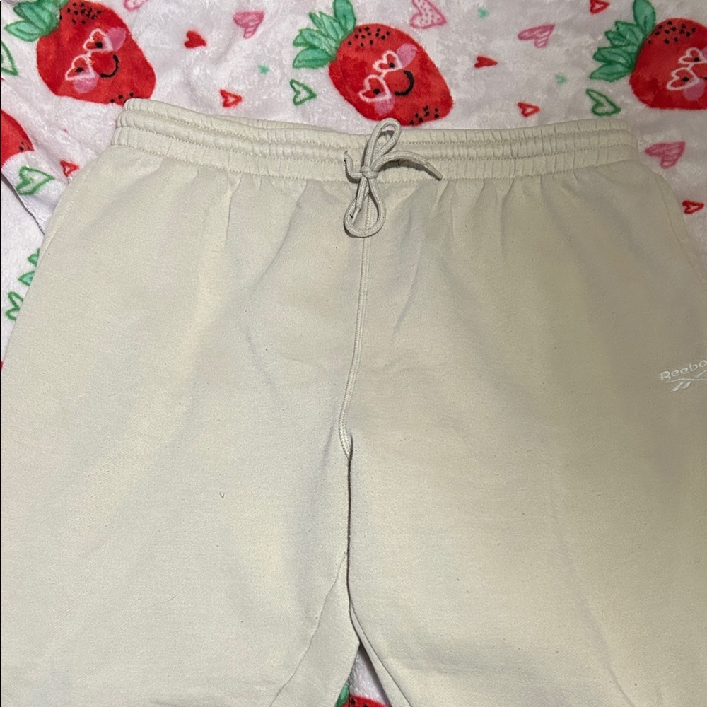 Reebok Men's Off-White Athletic Shorts